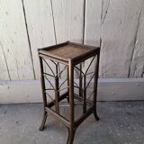 Rattan side table