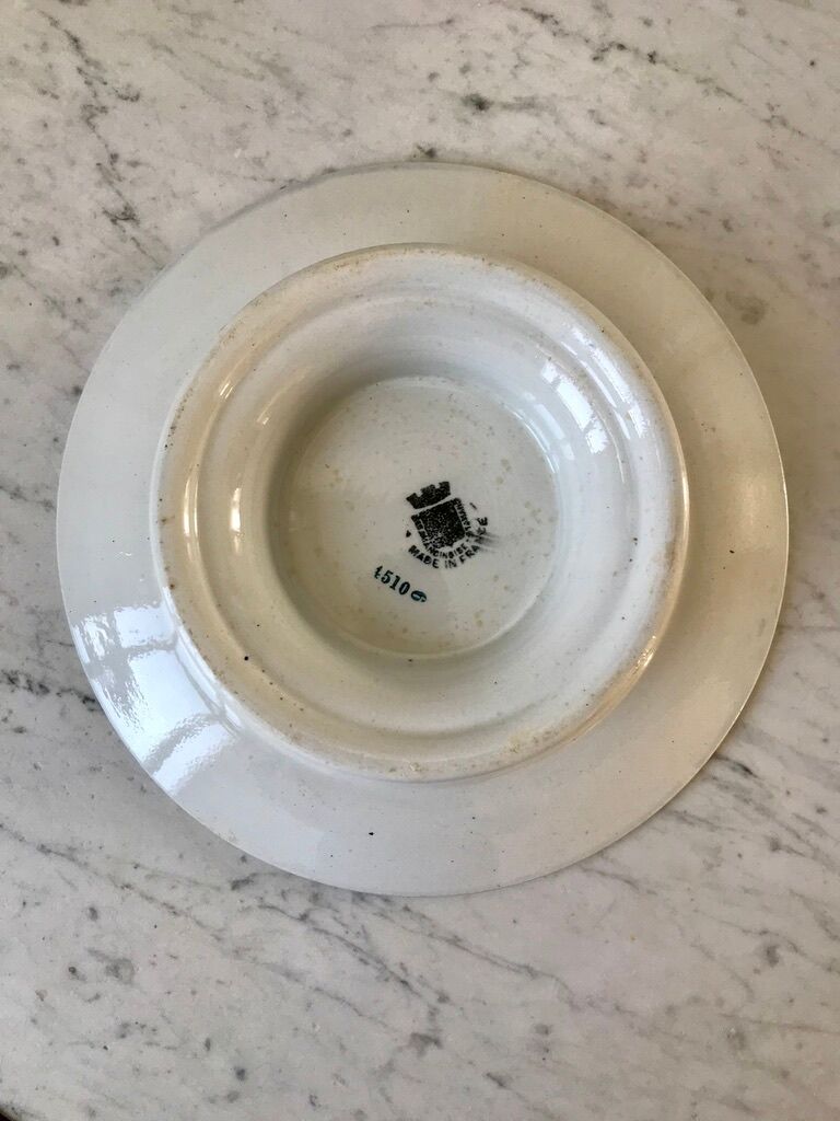 Compotier in Iron Earth Saint-Amand early twentieth century