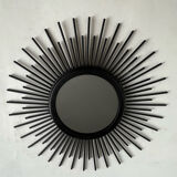 Miroir soleil en métal noir