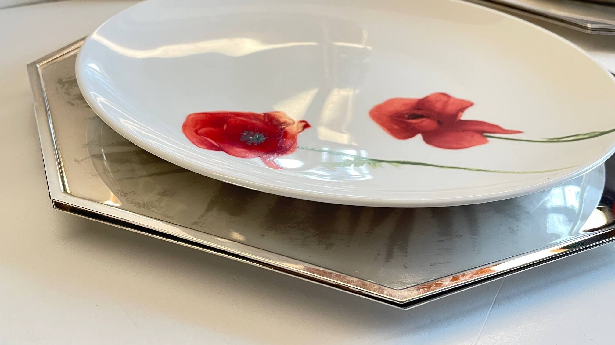 6 Vintage Silver-Plated Metal Plates and Dishes