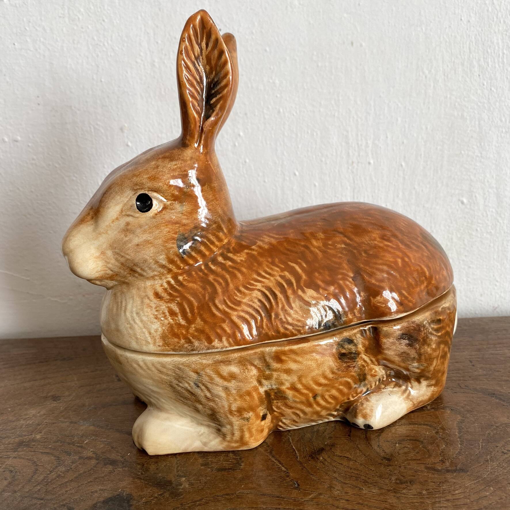 Ceramic rabbit, zoomorphic terrine