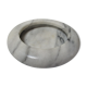 Trinket bowl white marble veined black