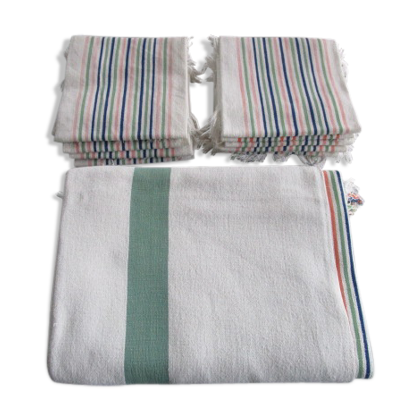 Tablecloth old + 12 napkins to match