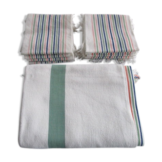 Tablecloth old + 12 napkins to match