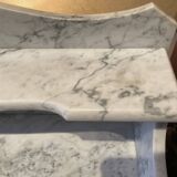 Louis Philip style marble top dressing table or dressing table with walnut base