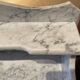 Louis Philip style marble top dressing table or dressing table with walnut base