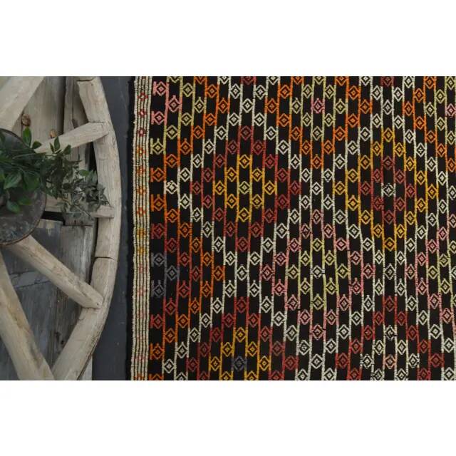Vintage Turkish Oushak Handmade Wool Cotton Brown Area Rug 180x291