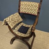 Pair of Renaissance style walnut armchairs