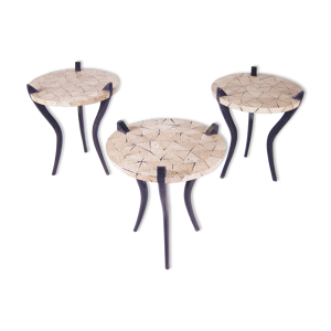 set de 3 tables d'appoint,