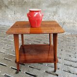 Retro trolley teak design 50s side table