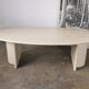 Oval coffee table in travertine, marble from the 70s/80s