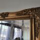 Vintage gold stucco mirror 14x29cm