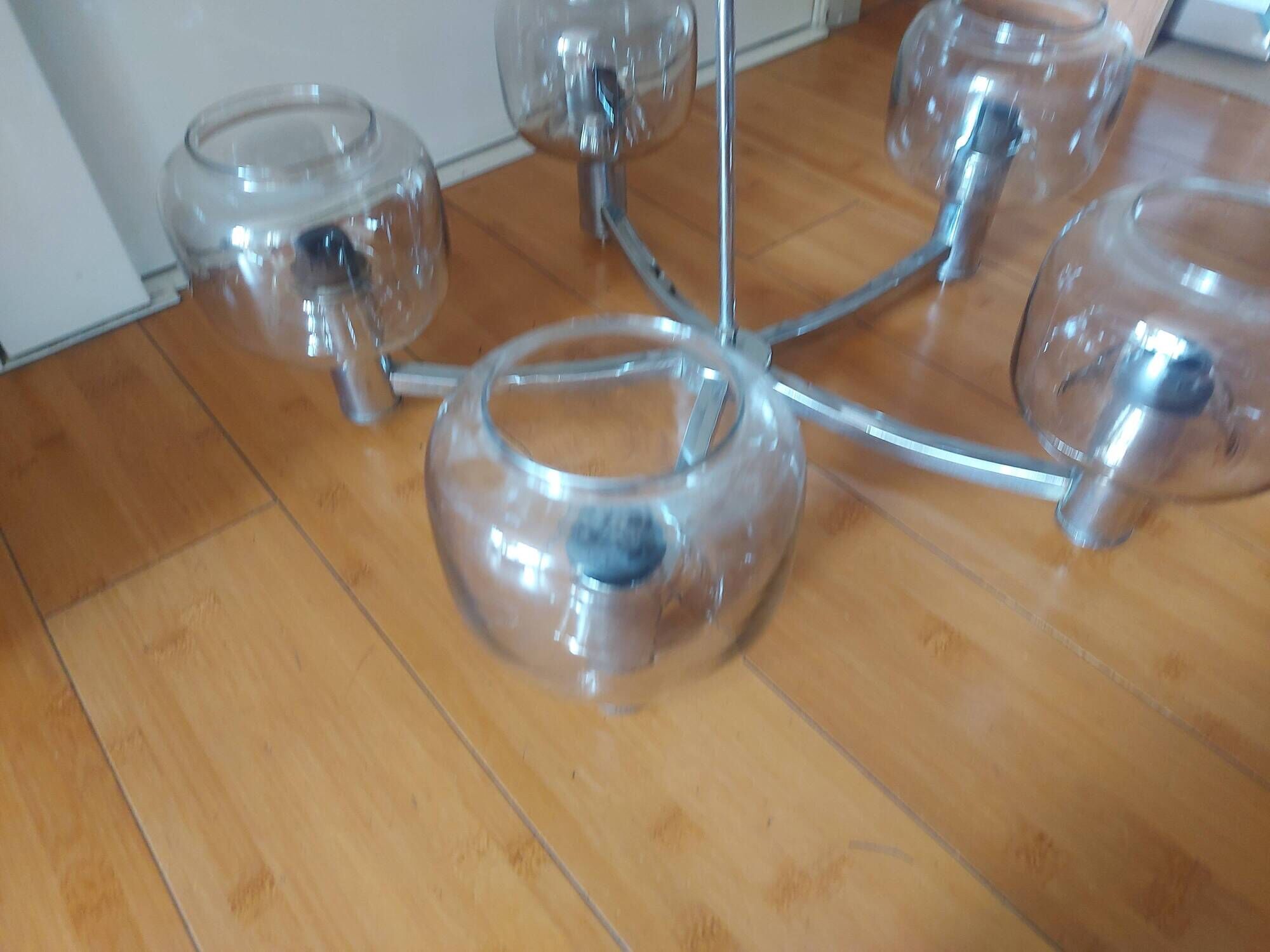 Pendant light, vintage chandelier from the 70s, Delmas