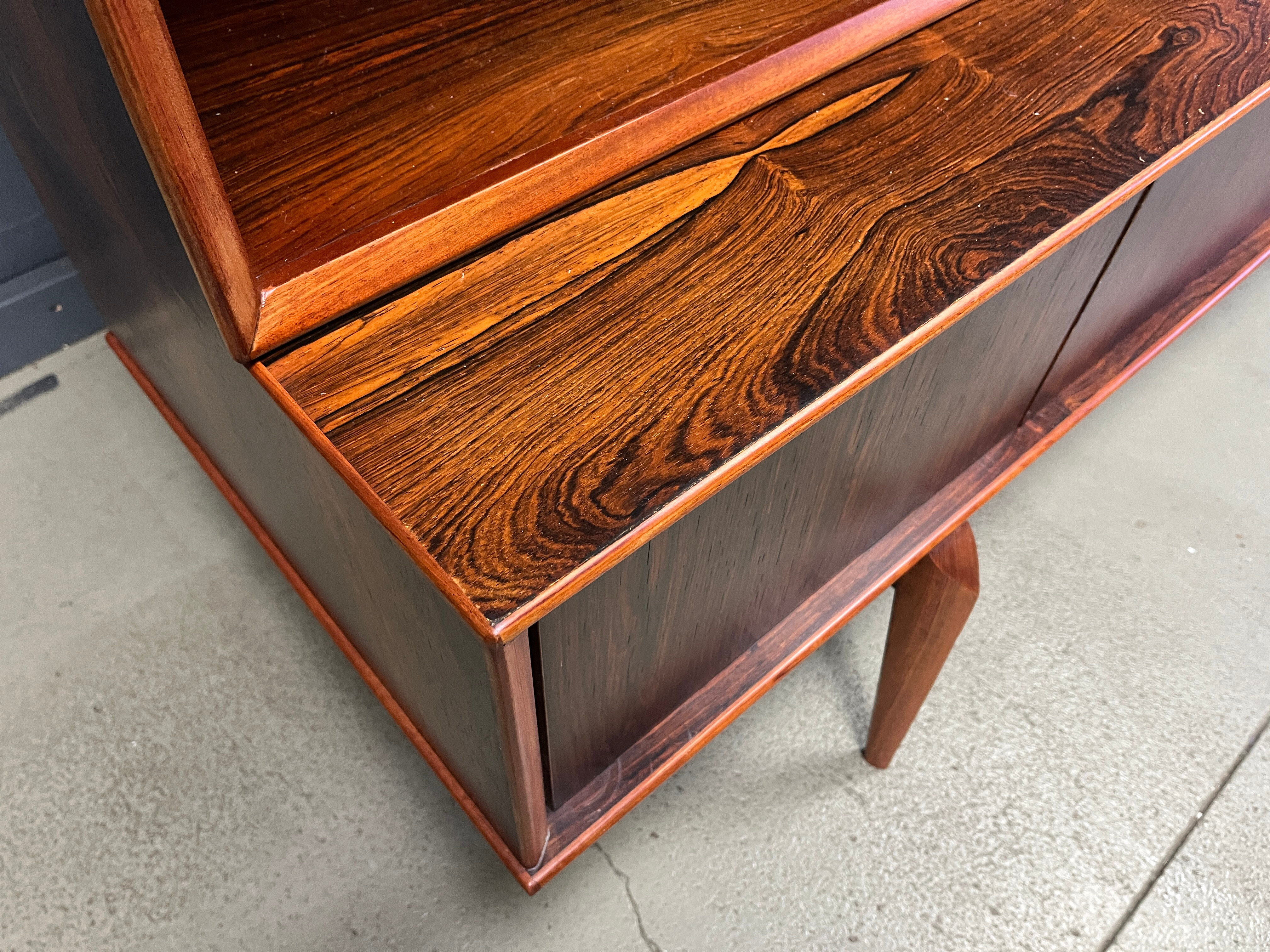 Oswald Vermaercke Paola rosewood highboard for V-Form Belgium 1959