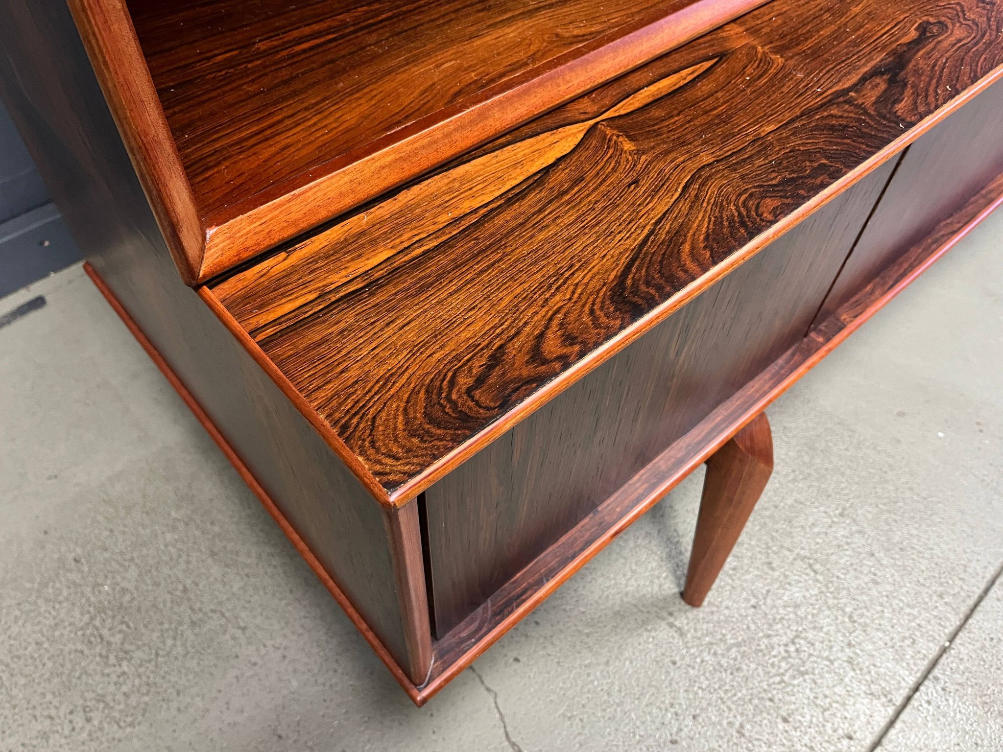 Oswald Vermaercke Paola rosewood highboard for V-Form Belgium 1959