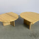 Pair of vintage travertine coffee tables or side tables, 1970s