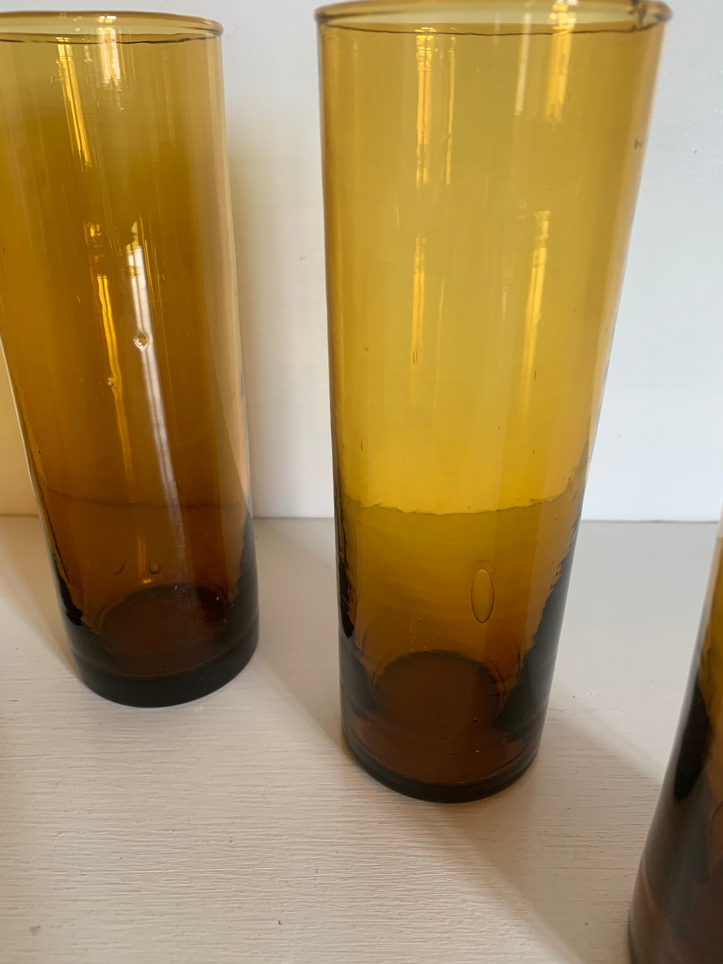 Large bubbled vintage glasses
