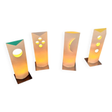 4 x Danish Bala Bonbori table lamp / Design Zentrum Nordrhein Westfalen / Incredible rare. Paper lampshade. 52 cm x 18 cm