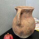 Poterie d’argile turque vintage, récipient en argile vieilli et antique / vase / petit