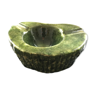 Moss green marble ashtray