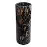 Vase cylindrique marbre noir veiné