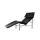 Skye Chaise Longue in Black Leather by Tord Björklund for Ikea, Sweden, 1980