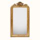 19th C Louis Philippe mirror with ornate rose crest