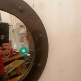 Round cast iron mirror, 1960