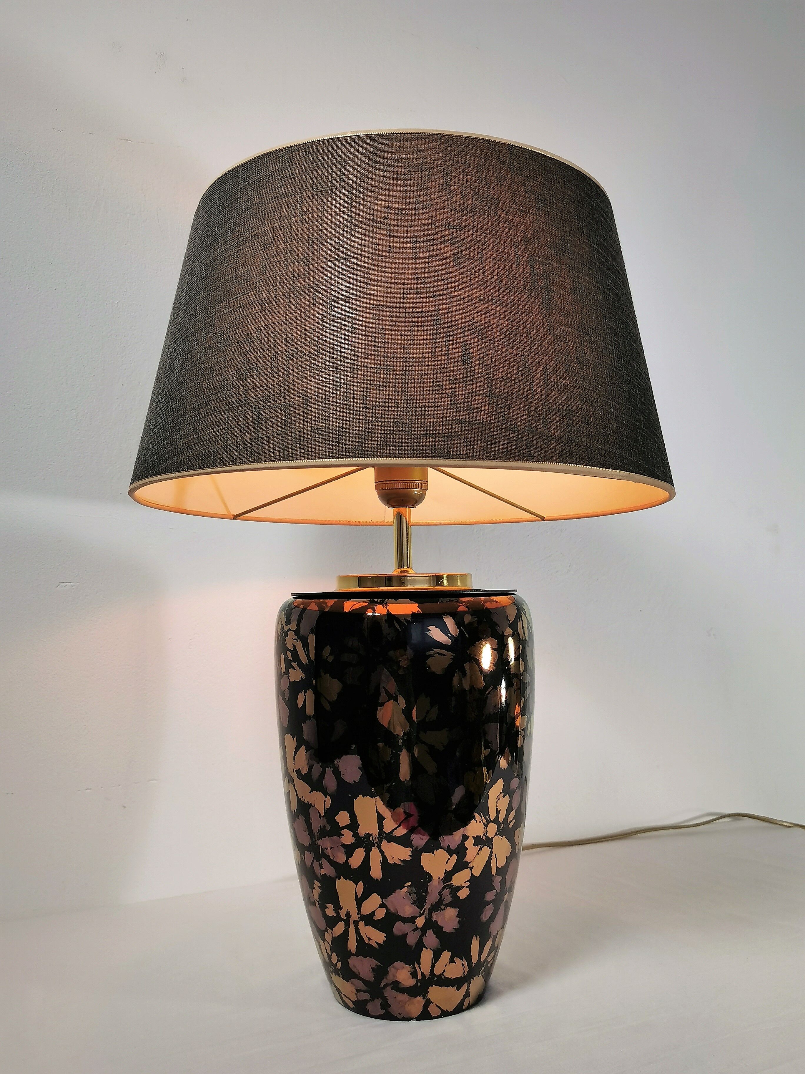 Lampe de table en céramique glamour, années 1980