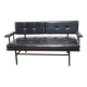 Vintage "Daybed" sofa bench in metal and imitation leather, 1950