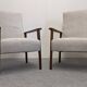 Pair of vintage stained beech armchairs from the 50s/60s