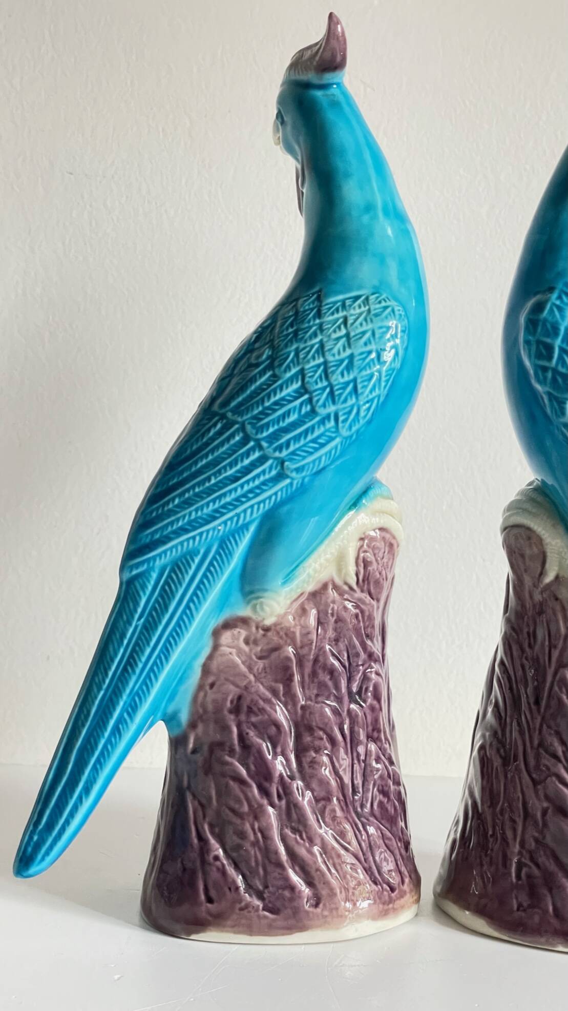 Pair of phenix birds chinese porcelain early 20th century