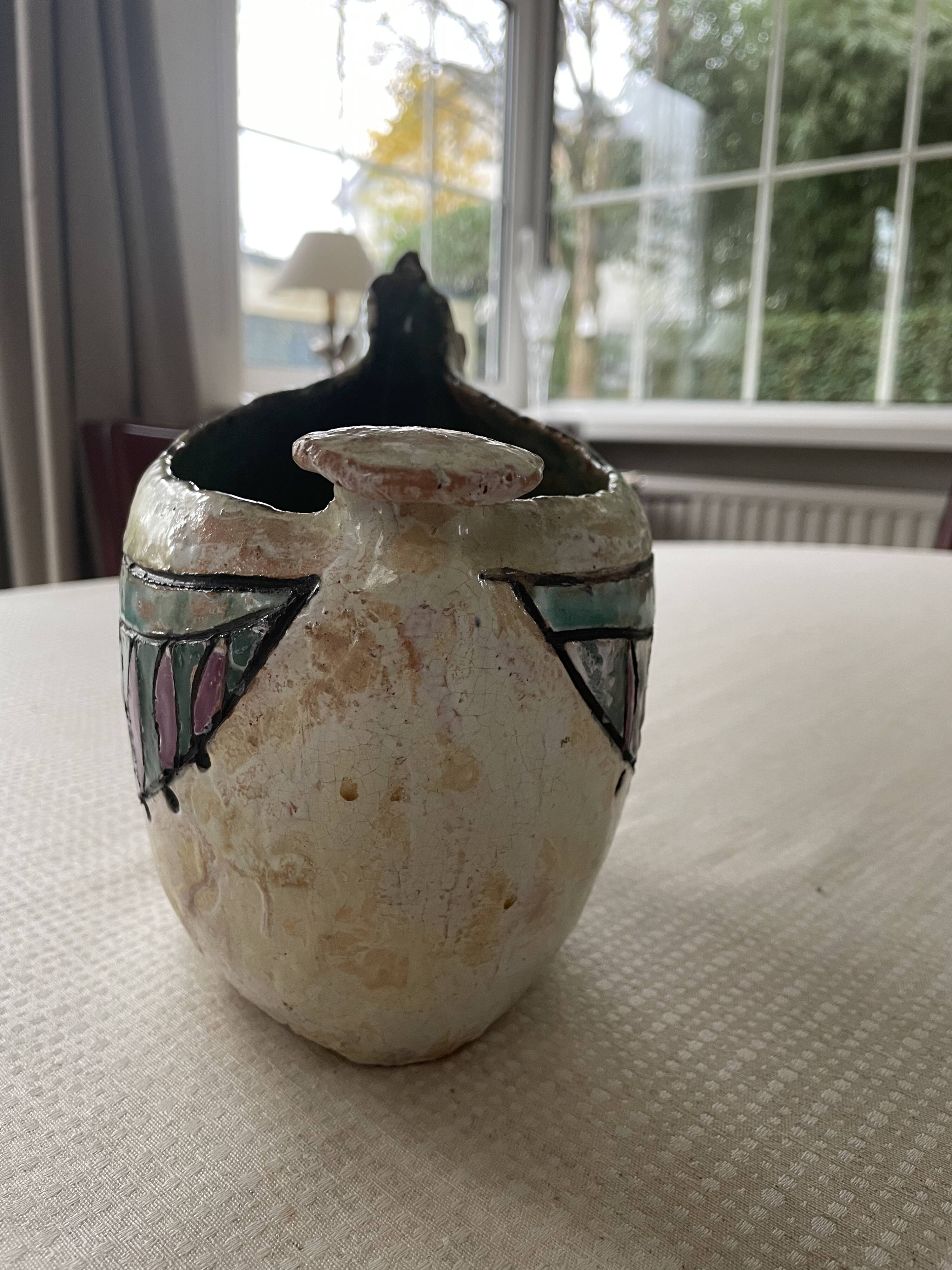 Vase décoration zoomorphe