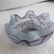 Very original vintage glass catchall.