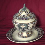 Tureen and earthenware serving dish from Gien XX