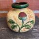 Vintage Polychrome Ceramic Ball Vase Flowers West Germany