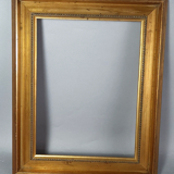 Frame inverted edges and beaded gilded wood 46x36 foliage 35x26 cm SB