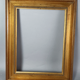 Frame inverted edges and beaded gilded wood 46x36 foliage 35x26 cm SB