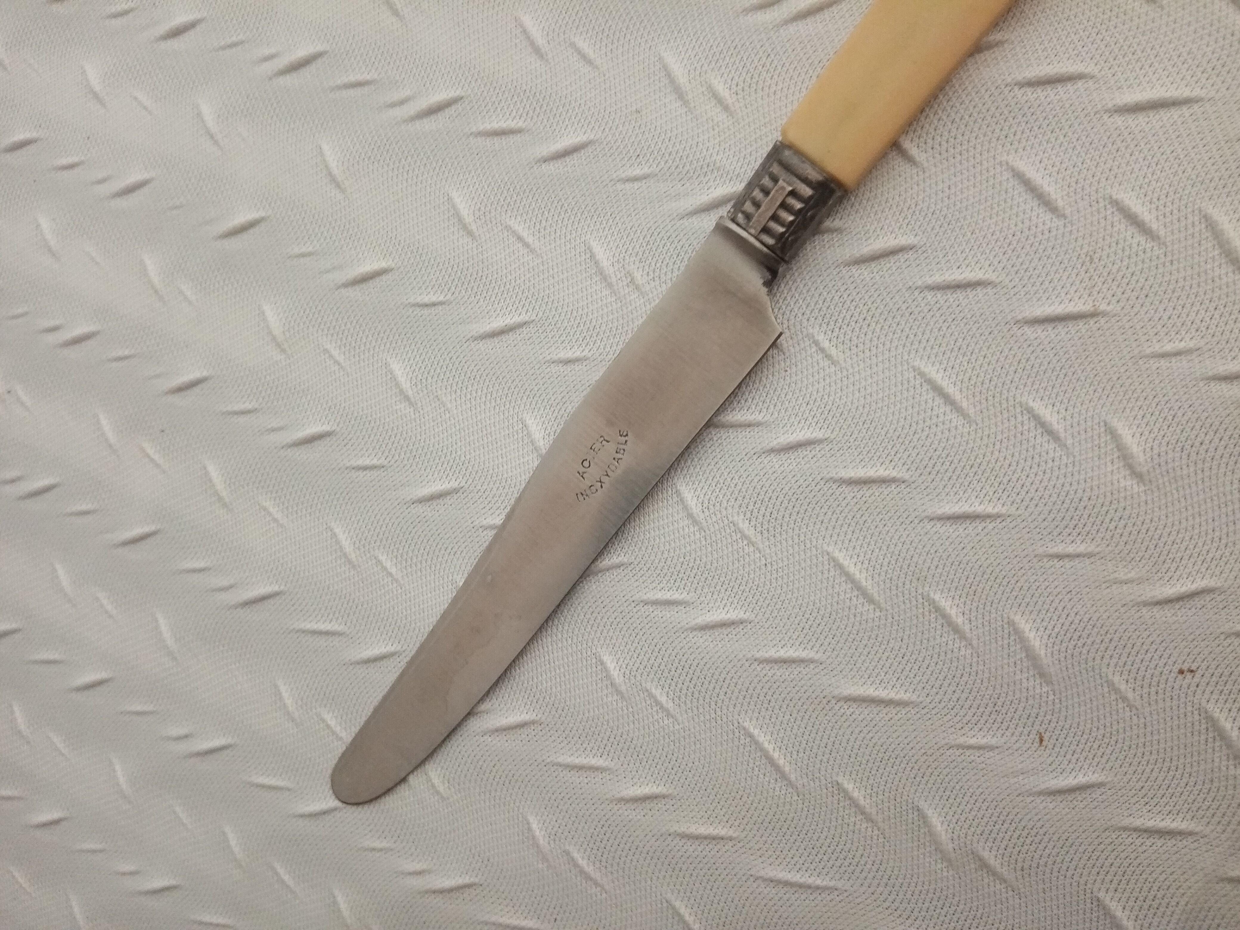 12 old silver ferrule cheese knives