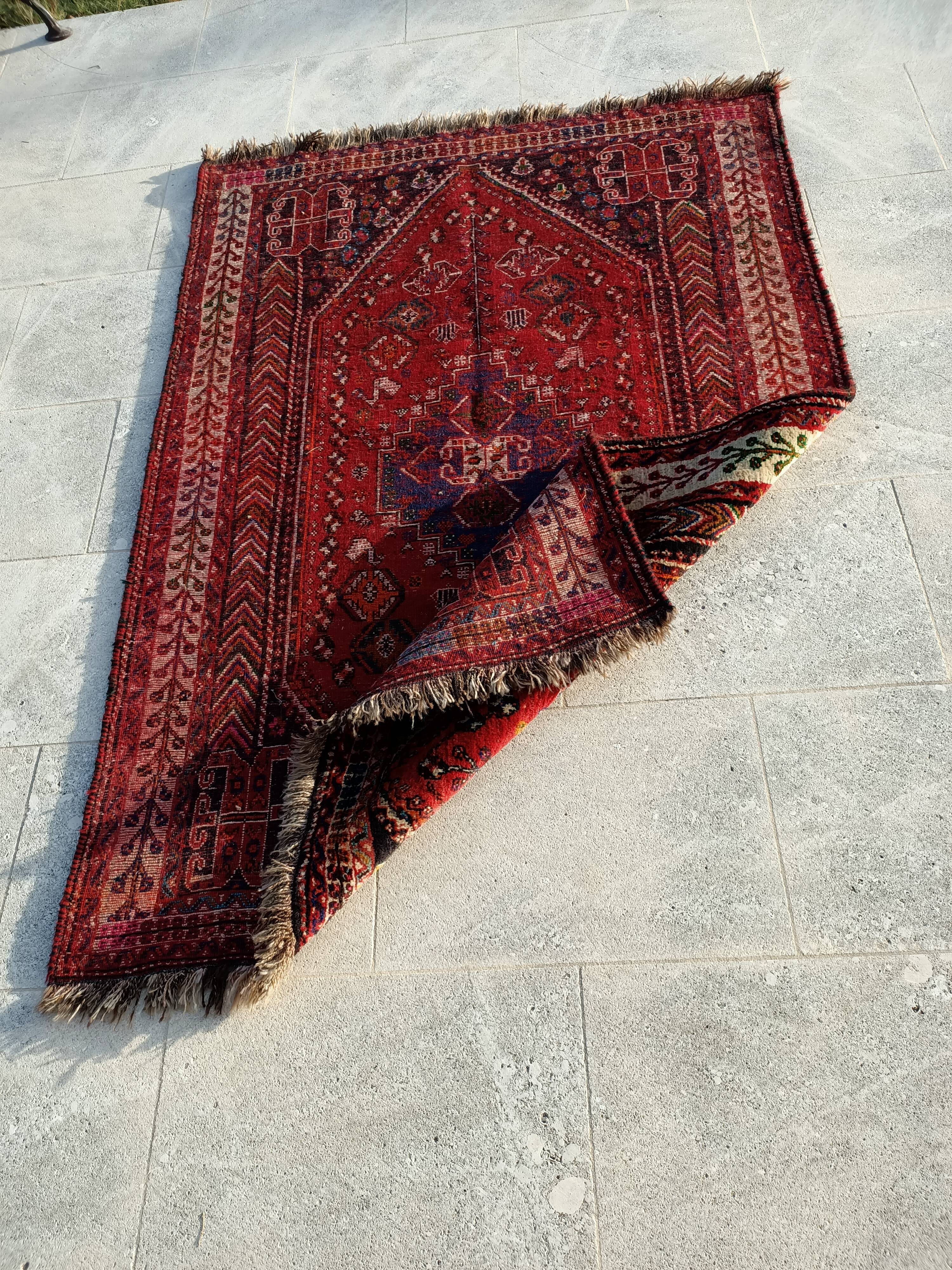 Tapis ancien Iran Shiraz 205x140 fait main