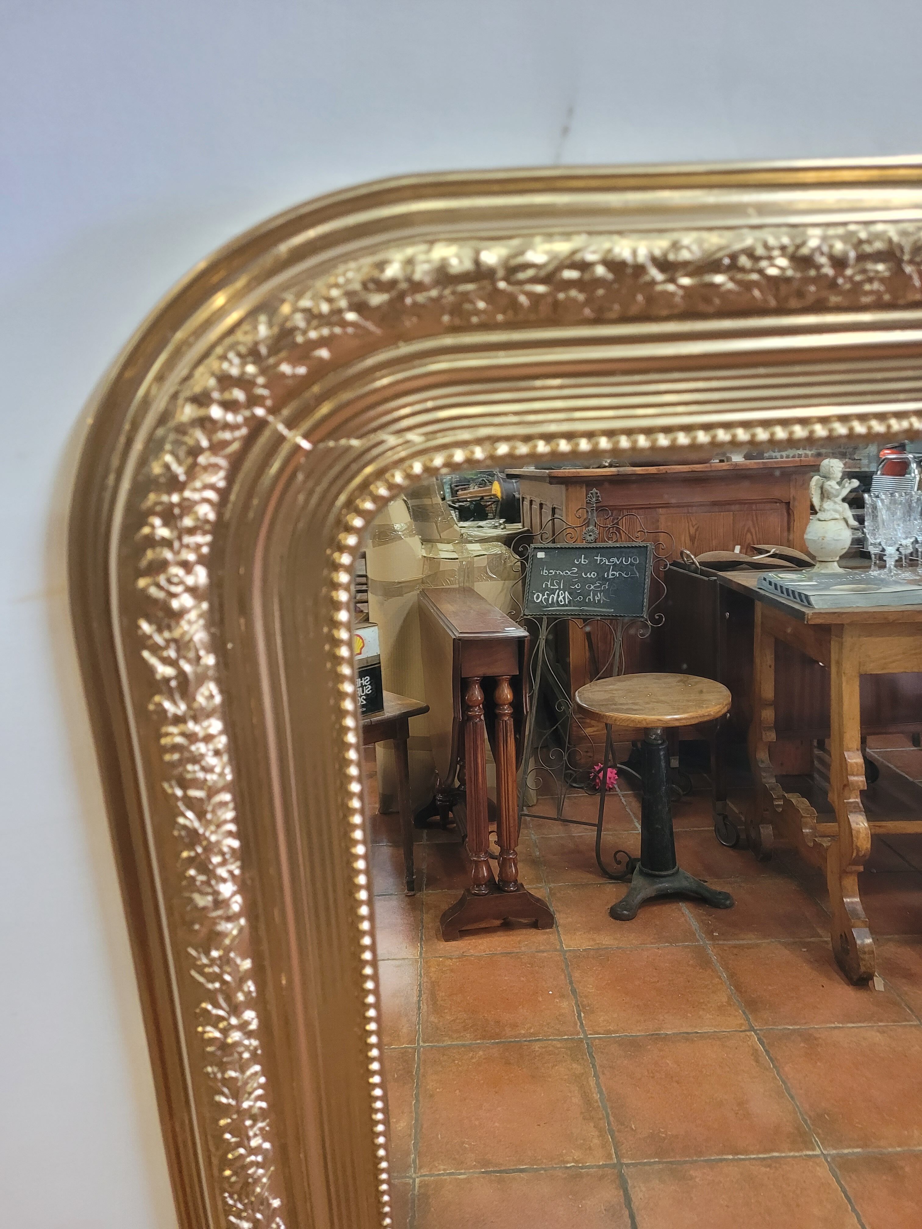 Miroir Louis Philippe doré ancien 119x81cms