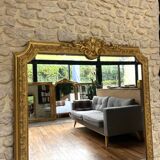 Gold Leaf Gilded Mantelpiece Mirror 152.5cm/125.5cm