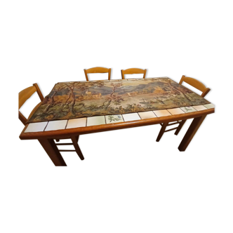 Tapestry - approximately 60 years old, in very good condition, 165 x 70, old landscape.