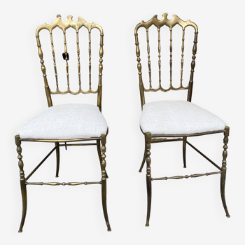 Designer brass chairs