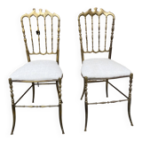 Chaises laiton design