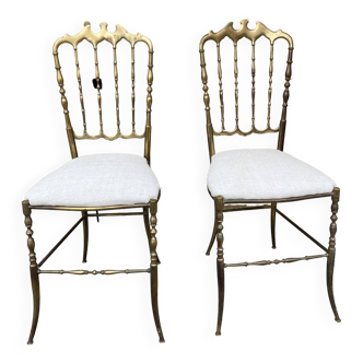 Designer brass chairs