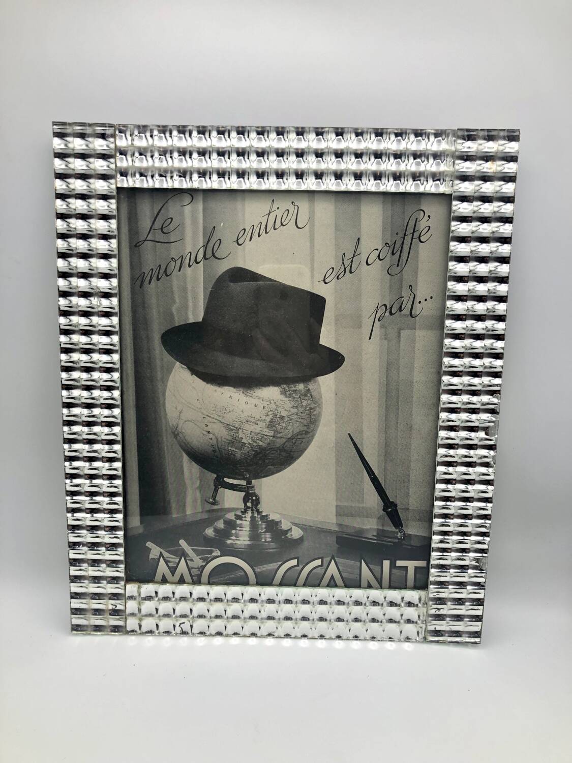 Faceted glass photo frame