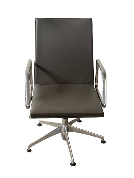 Set of Matteo Grassi designer armchairs – MIZAR Collection – Grey leather