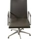 Set of Matteo Grassi designer armchairs – MIZAR Collection – Grey leather