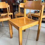 5 chaises empilables vintage — Rainer Schell  Schlapp Möbel 1960s